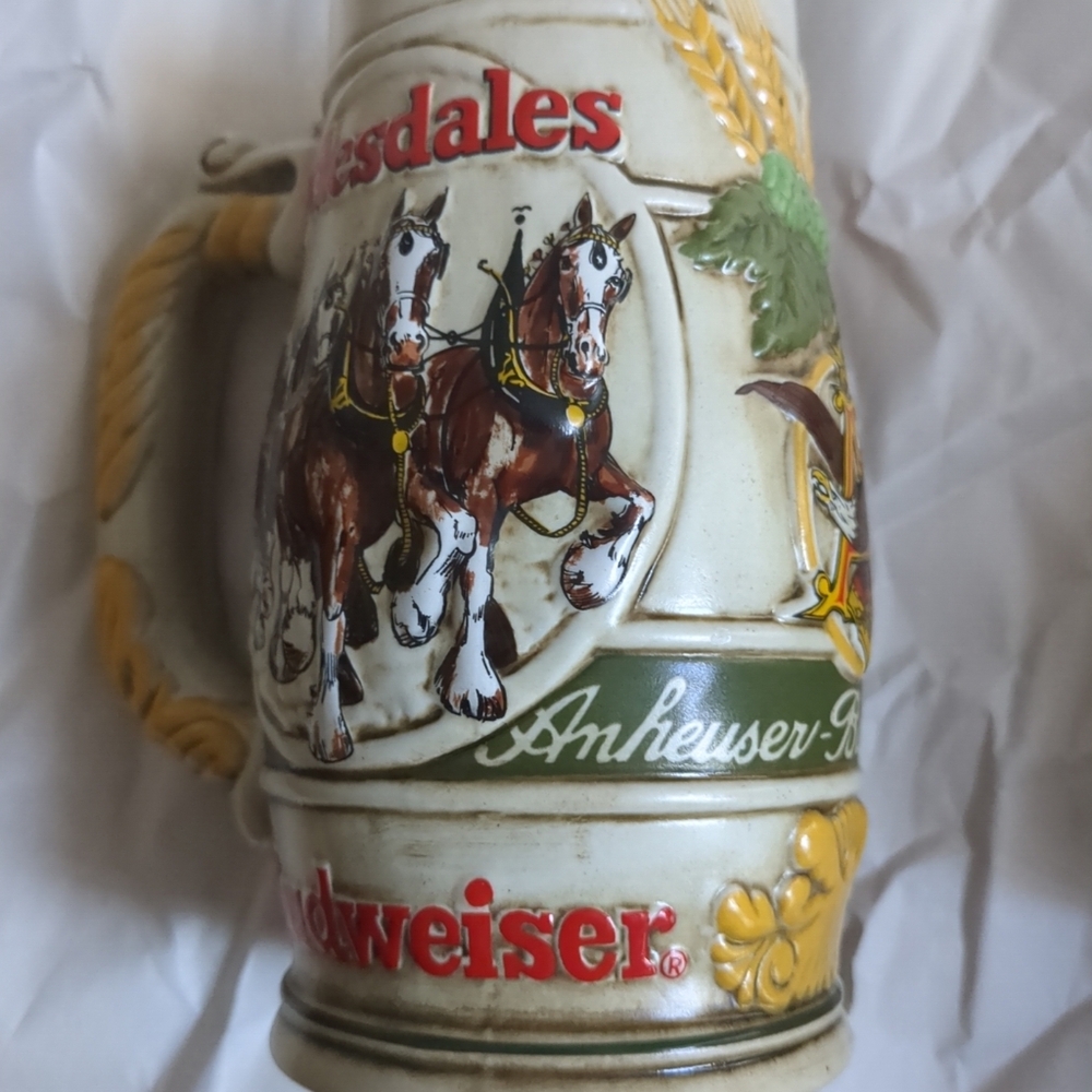 Vintage Budweiser Stein Clydesdale Ceramarte Beer Mug